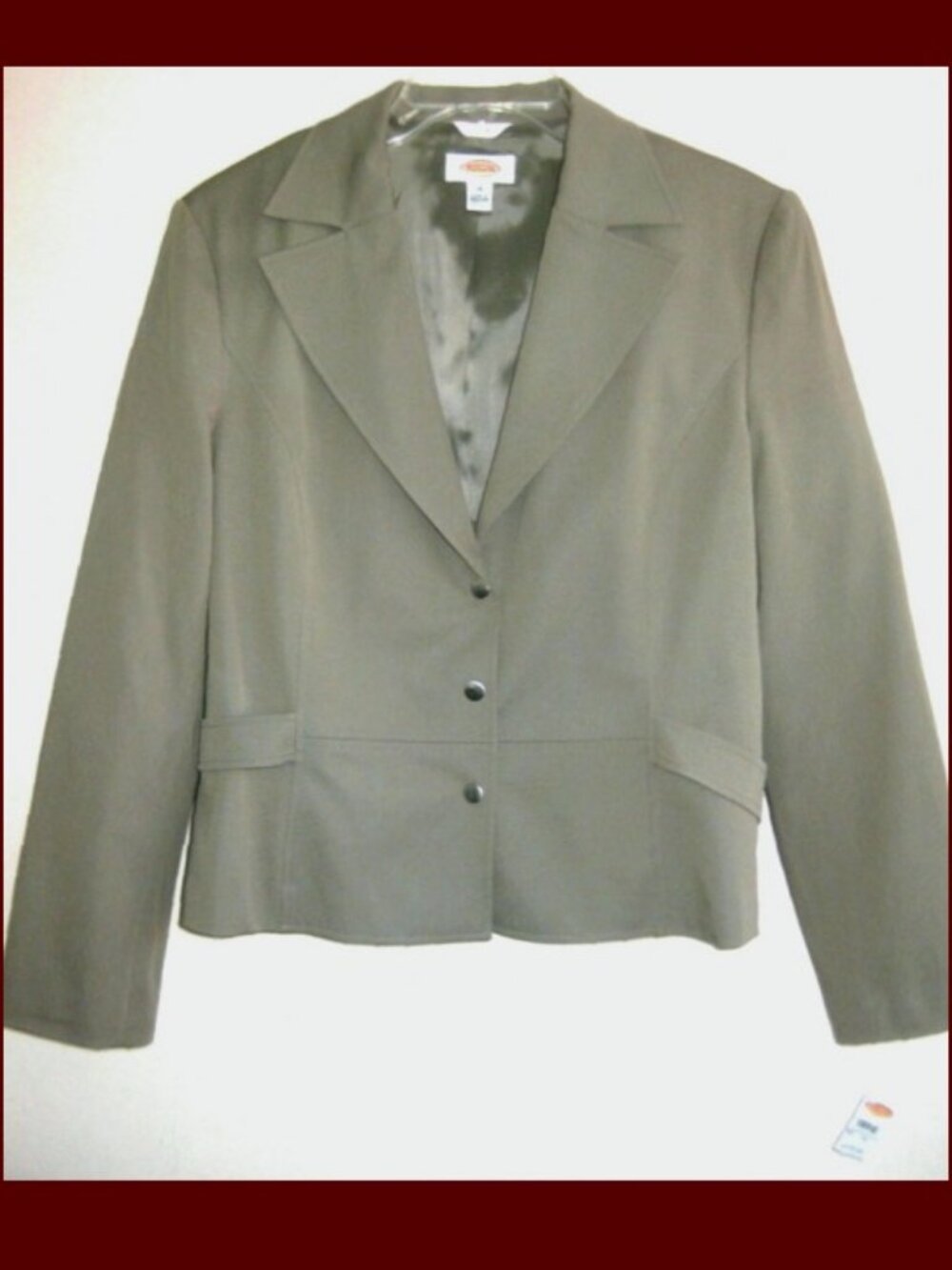NWT Talbots blazer 18 $178 Sage green Brown Snaps Light Fitted Classic Career